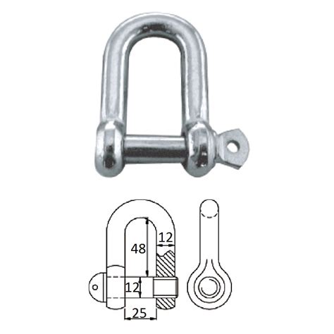 Скоба такелажная с винтовым пальцем 12 мм оцинков.сталь Артикул: 2404 ...