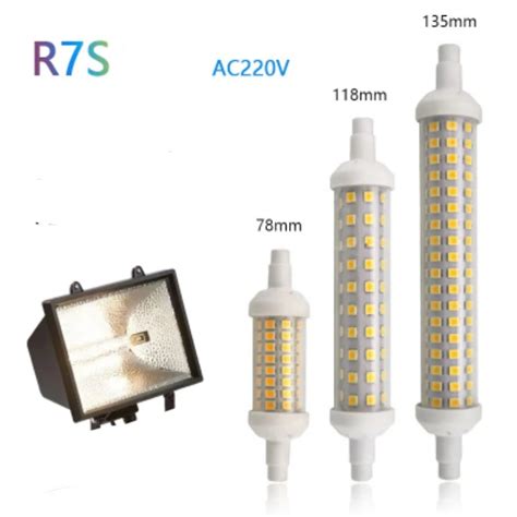 R7S-LED-118mm-78mm-Dimmable-2835-SMD-Lamp-Bulb-Glass-Tube-10W-15W ...