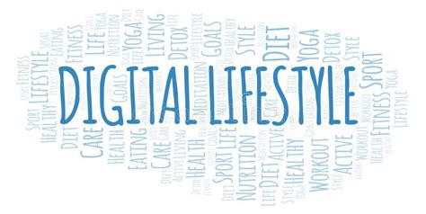 Digital Lifestyle Word Cloud Stock Illustration Illustration Of