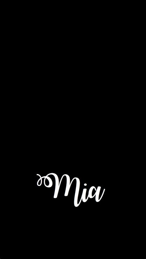 Mia Calligraphy Name Hd Phone Wallpaper Peakpx