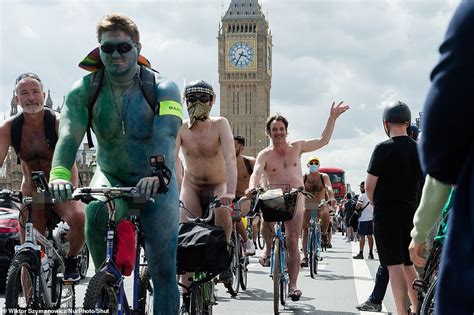 Thousands Of Cyclists Strip Off As They Take To The Streets Of London For The World Naked Bike
