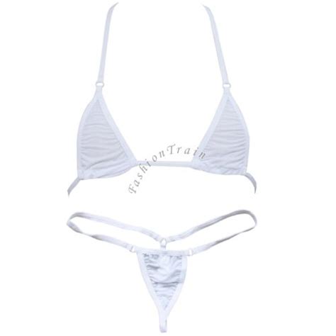 Hot Sexy Women Micro Thong Underwear G String Bra Mini Bikini Brazilian Swimwear EBay