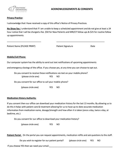Fillable Online Acknowledgements Consents Fax Email Print Pdffiller