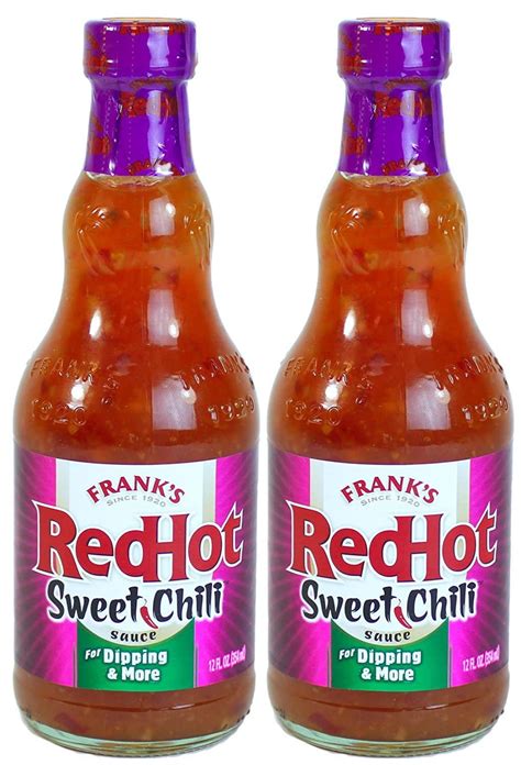 Frank S Red Hot Sweet Chili Sauce Zesty Pulp Gluten Free 12 Fl Oz Pack Of 2 Walmart