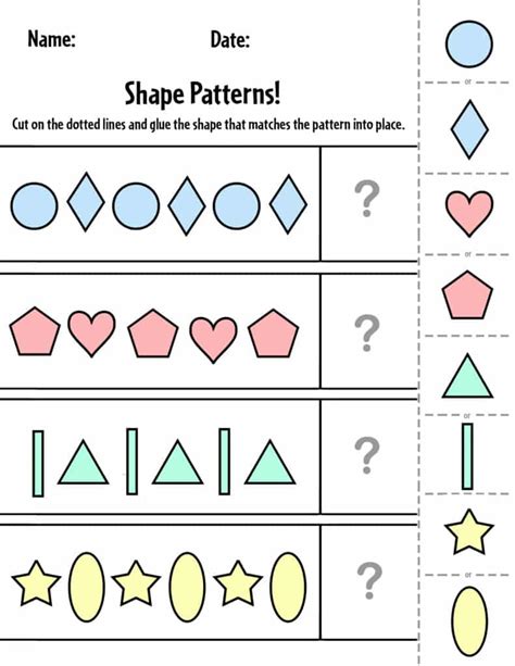 Free Printable Pattern Worksheets For Preschool ⋆ The Hollydog Blog