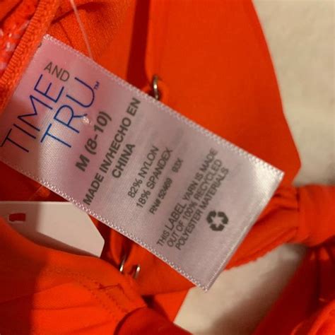 Time And Tru Swim Nwt Time And Tru Red Beaded High Rise Bikini Swimsuit M Poshmark