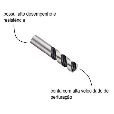 Broca para Metal Bosch Aço Rápido HSS PointTeQ 10 0mm