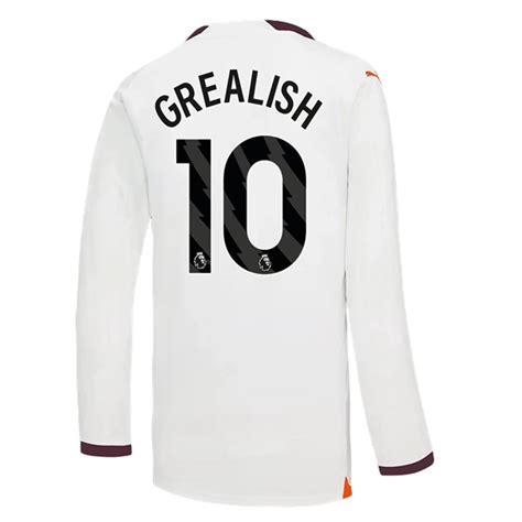 Maillot Manchester City 2023 24 Jack Grealish 10 Manche Longue