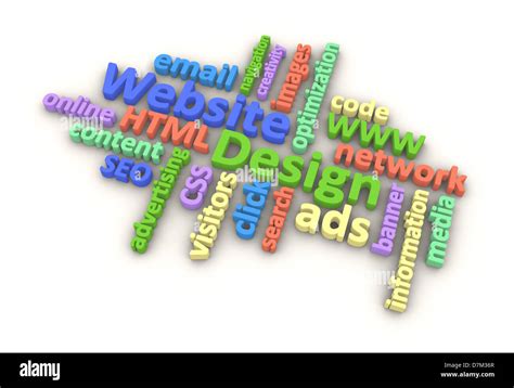 Website Word Cloud Stock Photo Alamy