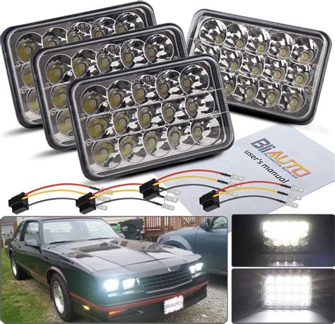 Bliauto Pcs Dot Approved X Inch Led Headlights Hi Low Sealed Beam