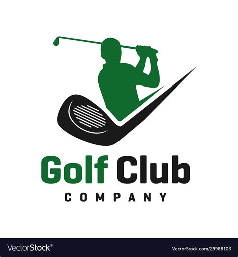 Golf sports logo design Royalty Free Vector Image