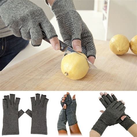 1 пара, компрессионные реабилитационные перчатки без пальцев | AliExpress