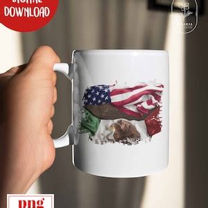 Mexican With American Flag Sublimation Design Png Mexico Flag Png