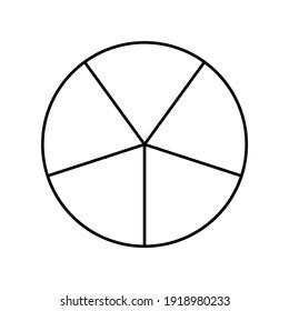 Vektor Stok Circle Divided Into Six Equal Segments Tanpa Royalti