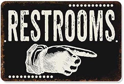 Amazon Homebody Accents Restroom Metal Sign Vintage Retro Home