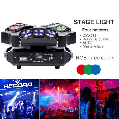 W Leds Rgb Beam Spider Moving Head Stage Lighting Led Dmx Dj