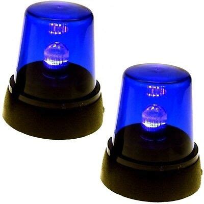 2x LED PARTY BLAULICHT SIGNAL RUNDUMLEUCHTE WARN LEUCHTE LAMPE