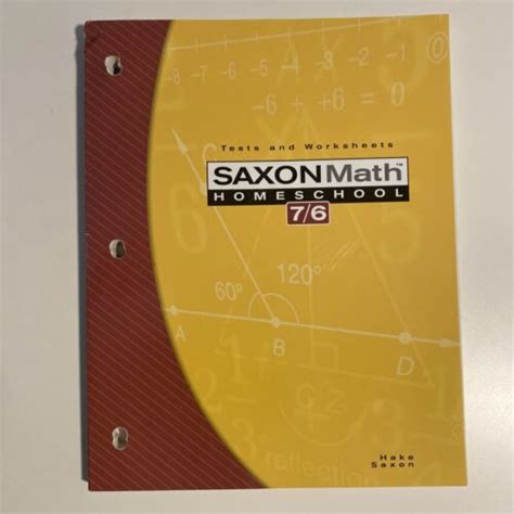 Saxon Math Tests And Worksheets Clean Pages Damaged Corner