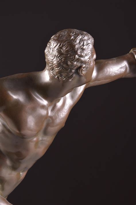 Bronze Naked Warrior The Borghese Gladiator 1 End 19th Century