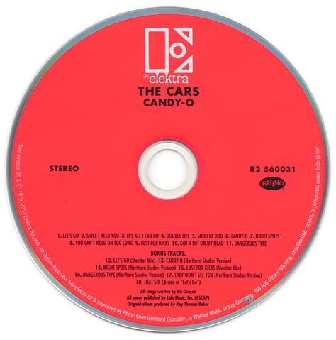 The Cars Candy-O Album