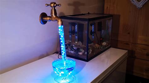 Magic Faucet Fountain With Epoxy Resin Night Lamp Resin Art Youtube