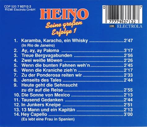 HEINO Seine großen Erfolge 1 Heino CD album Muziek bol