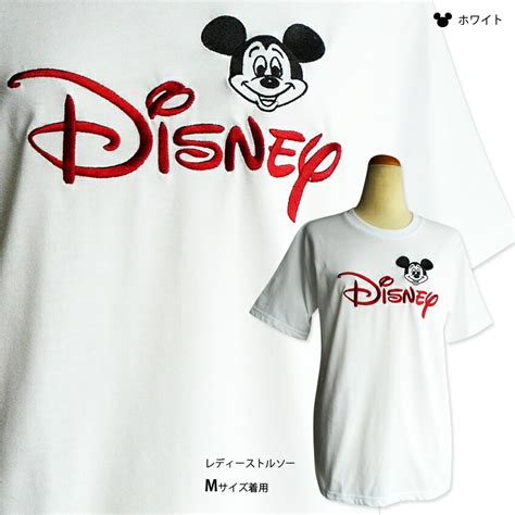 【楽天市場】送料無料 ミッキー Tシャツ ディズニー ロゴ Disney 刺繍 シンプル スマイル レトロ ミッキーマウス 半袖 メンズ ペア