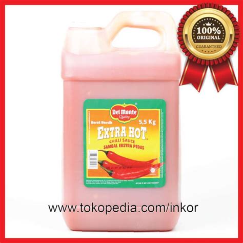 Jual DEL MONTE EXTRA HOT CHILLI SAUCE SAMBAL EXTRA PEDAS JERIGEN KG