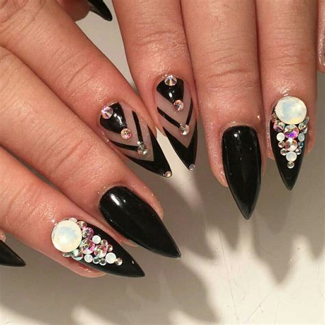 Iiiannaiii Black Nails Nail Art Yeg Beauty Magical Instagram