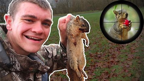 Hunting Fox Squirrels With An Air Rifle Scope Cam Youtube