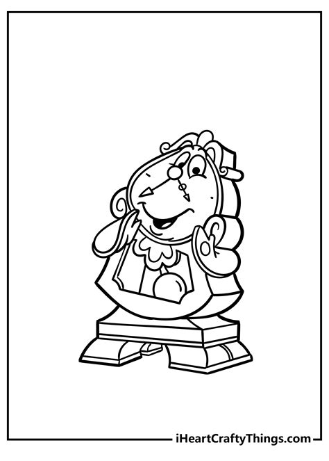 Beauty And The Beast Lumiere And Cogsworth Coloring Pages