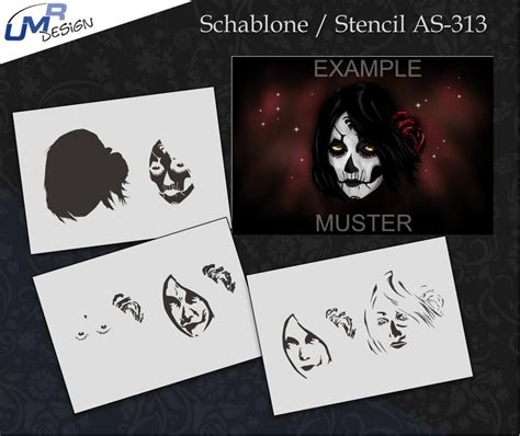 Multilayer Step By Step Airbrush Stencil Pinup