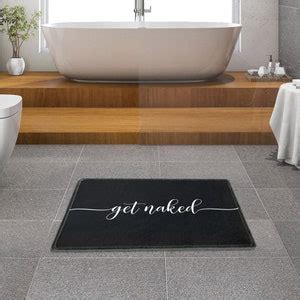 Get Naked Funny Bath Mat Bathroom Rug Bathroom Decor Bath Rug Black White Bath Mat Bm Etsy