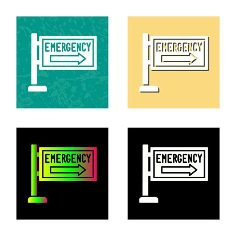 Emergency Sign Vector Icon 25229352 Vector Art at Vecteezy