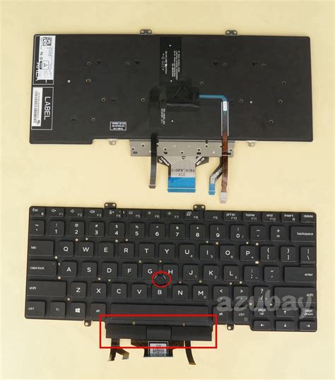 Us Ui English Keyboard For Dell Latitude 5400 5401 2019 Version 03j9fc With Pointer Backlit