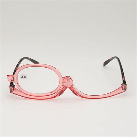 Women Makeup Reading Glasses Rotatable Flip Make Up Eye Glasses Presbyopic Ebay