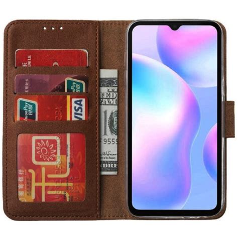 Hoesje Geschikt Voor Xiaomi Redmi 9A Bookcase Donkerbruin