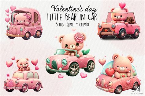 Valentine's Day Little Bear Clipart Graphic by ArvinDesigns · Creative ...