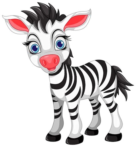 Premium Vector Cute Zebra Cartoon Animal Character