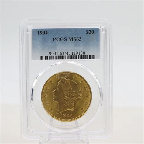 1904 Ms63 Liberty Head 20 Dollars Gold Coin Pcgs Graded Property Room