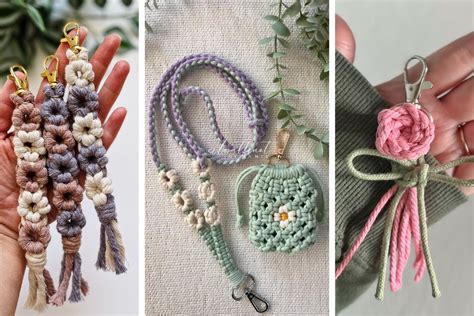 Easy Diy Macrame Keychain Tutorials For Beginners Macrame For