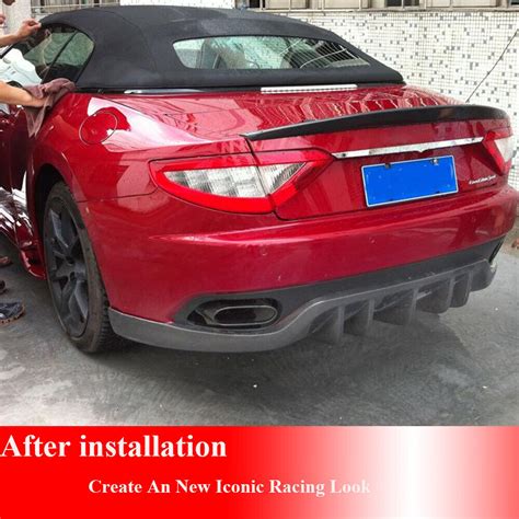 Real Carbon Rear Trunk Spoiler Wing For Maserati Gran Turismo