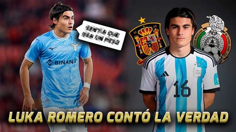 Luka Romero Confes Por Qu Eligi Jugar Para La Argentina Youtube