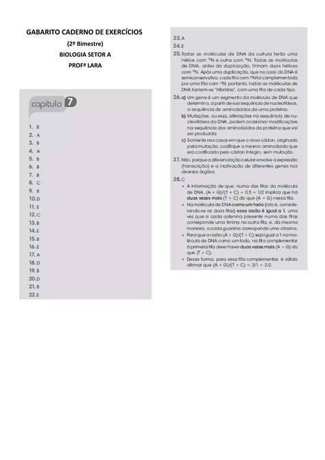 Gabarito Caderno De Exerc Cios B Cap E Pdf