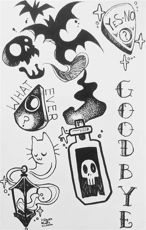 Tattoo Practice Sheet by Bunbunfluffyyy01 on DeviantArt