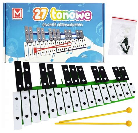 CYMBAŁKI SZKOLNE CHROMATYCZNE 27 TONOWE DLA DZIECI INSTRUMENTY DZWONKI