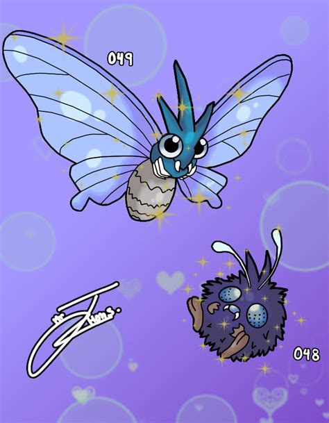 Venonat Line Evolution Shiny by MrJhons900 on DeviantArt