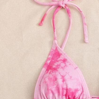 Fashion Beach Swimsuit Two Piece Bikini Sexy Strappy Three Point Swimsuit On Luulla