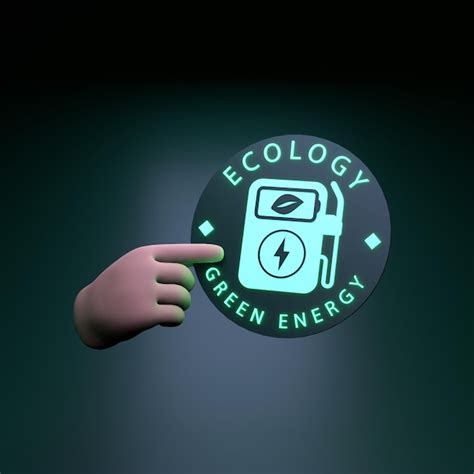 Mano Que Sostiene El Icono De Combustible Ecol Gico De Ne N Concepto De