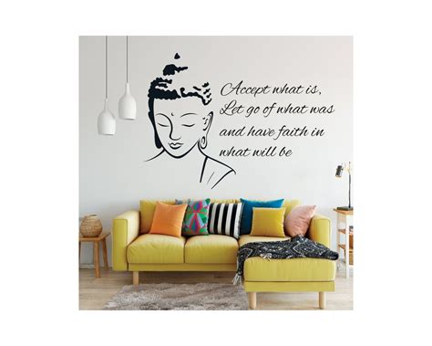 Buddha Wall Stickers Positive Yoga Quotes Wall Decors Huetion